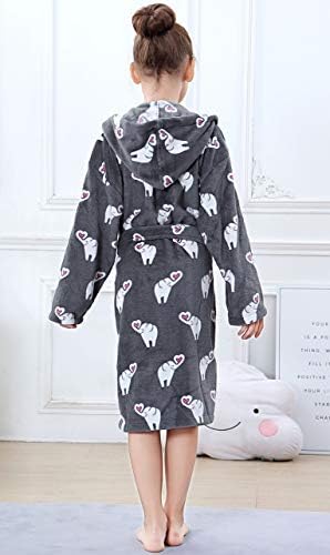 OUFANG Girl Boy Robe Kids Hooded Bathrobe Multicolors Unisex Sleep Bath Robe Sleepwear 2 41OoS2o76NL. AC