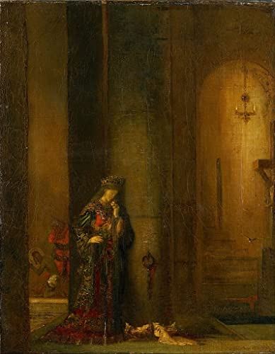 Cuadro en lienzo de Gustave Moreau para decorar un salón elegante, 60x90cm