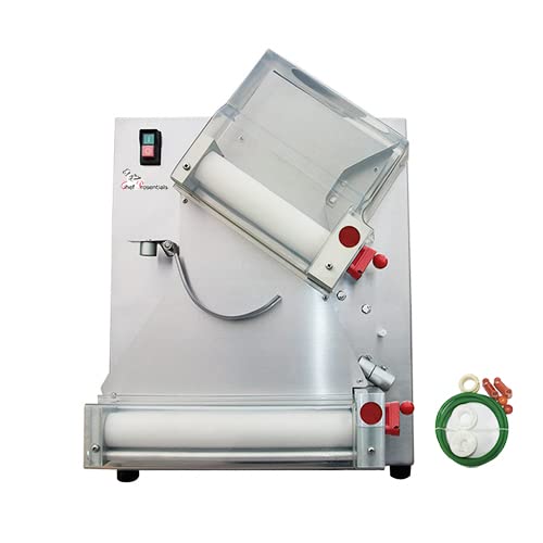CHEF PROSENTIALS 16 inch Automatic Dough Sheeter, Commercial Pizza Maker Machine, Croissant Bread Press