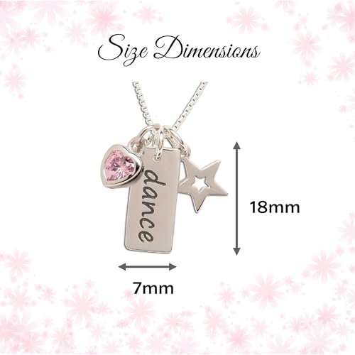 Cherished Moments Girl's Sterling Silver "Dance" Pendant Necklace with Charms4