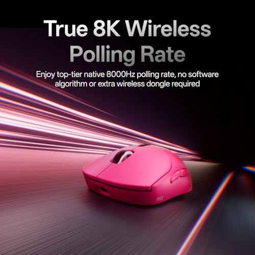 Image of Rapoo VT2 MAX Wireless Gaming Mouse, True 8K Wireless Polling Rate, 53g Lightweight, Up to 750 Hr Battery, Nordic nRF54L15 MCU, 120-Million Optical Switch, 10 Programmable Buttons, Macro Enabled