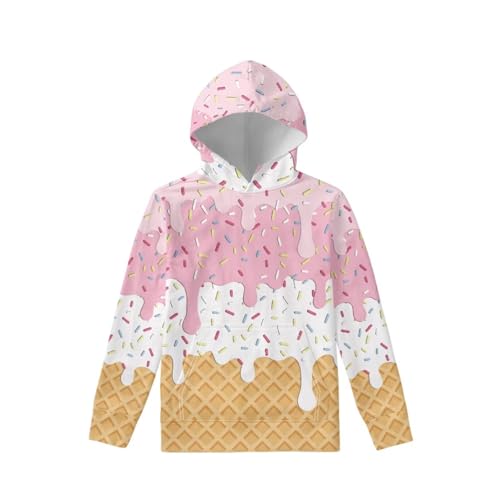 Image of Coloranimal Unisex Girls and Boys Long Sleeve Hoodies Hoody Athletic Pullover Sweatshirts Tops Age 6-16year