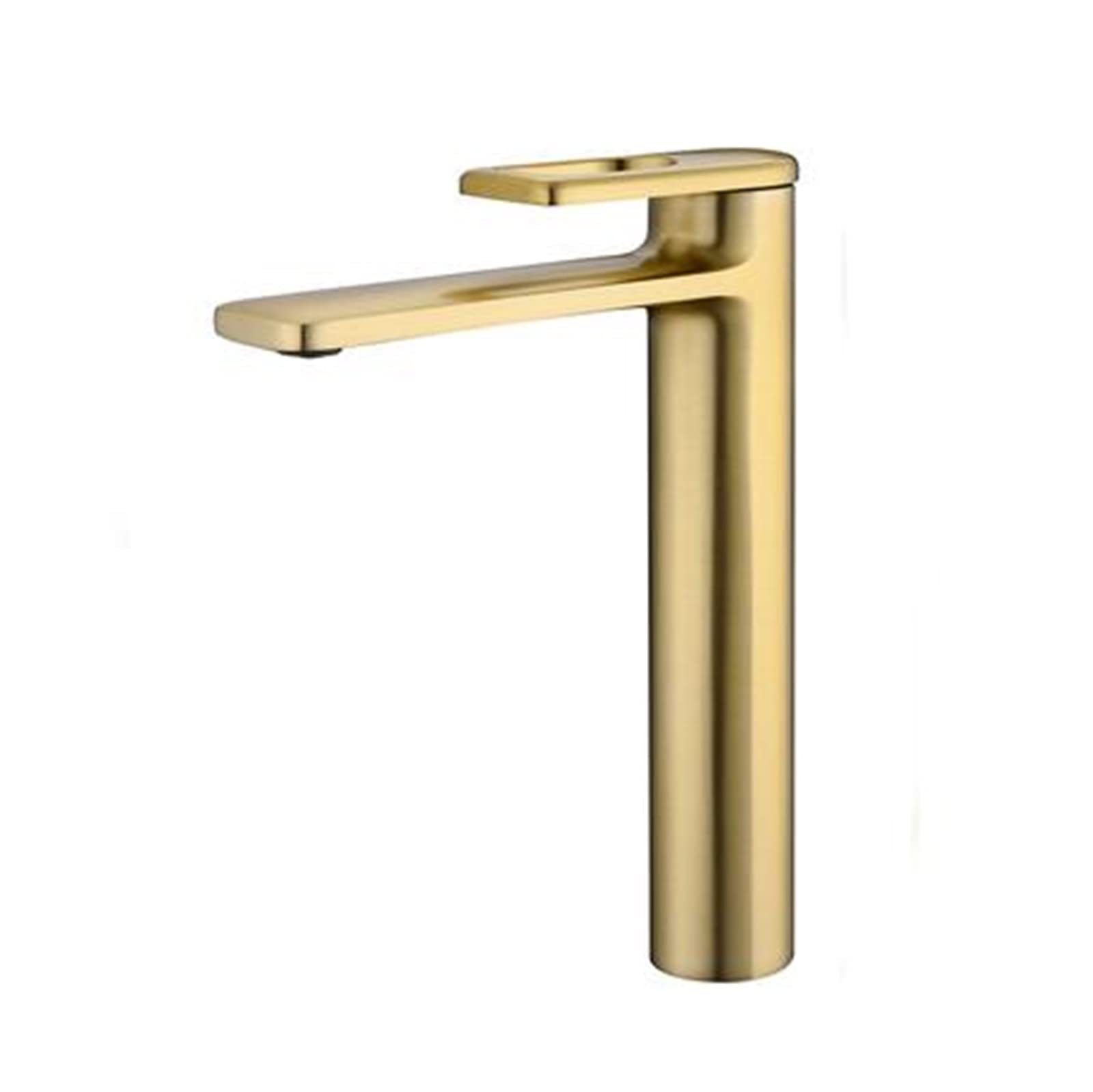 Robinet de salle de bain mitigeur laiton or brossé pour évier et vasque