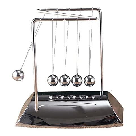 JIAMIAN Newton's Cradle Balance Ball, U nique Z-Shape Newtons Cradle, Metal Balance Balls Toy, Physics Steel Balls Pendulum Educational Ornaments Desk Toy Cover