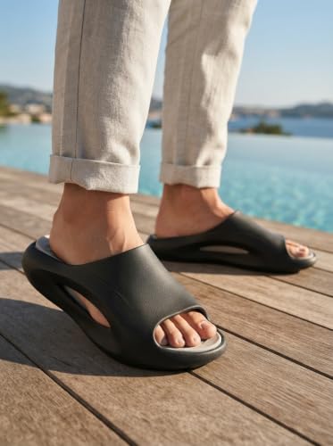 Image of Orose Men's and Boys' Lightweight EVA Slides | Soft Cushion Ergonomic Open Toe Slipper & Flip Flop with Anti-Skid Grip Sole for Indoor, Outdoor, Home & Daily Wear.