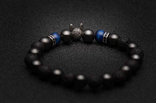 Karseer Crystal Bracelet, Magnetic Natural Stone Beaded Bracelet Stress Relief Elastic Bracelet with French Bulldog Design for Thanksgiving, Christmas, Valentine's Day, Birthday and Anniversary 5