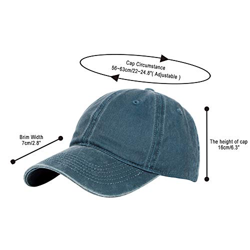 Image of Glamorstar Classic Unisex Baseball Cap Adjustable Washed Dyed Cotton Ball Hat
