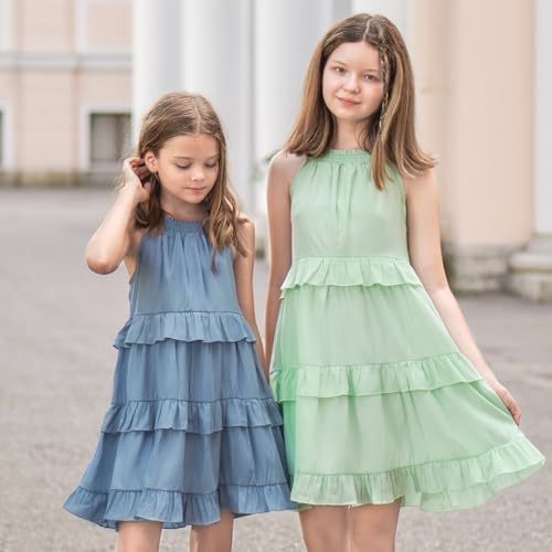 Simplee kids Girls Dresses Sleeveless Linen Teen Dresses Casual Summer Dress4