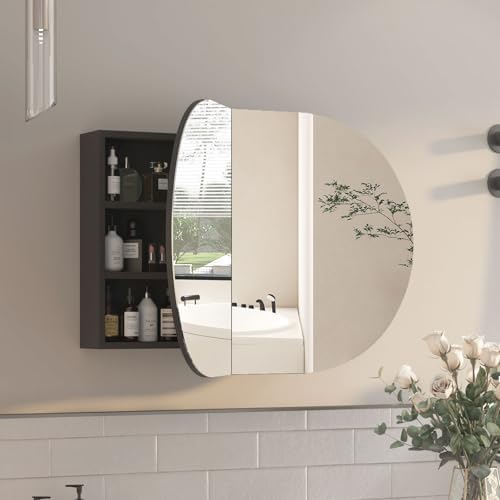 Oval Medicine Cabinet with Mirror for Bathroom,Bathroom Medicine ...