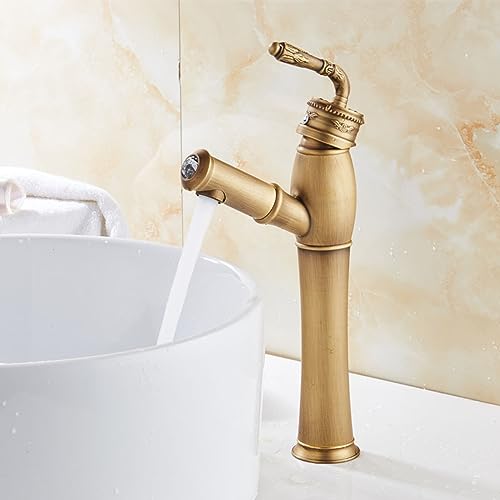 Robinet de tiroir pour lavabo bas et salle de bain vintage avec douchette amovible