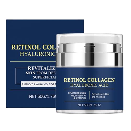 Crema Facial con Ácido Hialurónico - Reafirmante Antiedad | Hidratante de Noche para Reducir Arrugas y Líneas Finas | Cuidado Nutritivo para Piel Sensible, Uso Diario y en Invierno