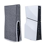 Mcbazel PS5 Slim Staubschutz Abdeckung Kratzfest Schützende Abdeckung, Staubdicht für PlayStation 5 Slim Digital/Disc Spielkonsole - Grau