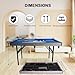 5in1 Multi-fuction Games Table,Folding Multi Game Combination Table Set with Ping Pong, Pool Billiards, Air Hockey, Bowling, and Shuffleboard for Indoor, Outdoor
