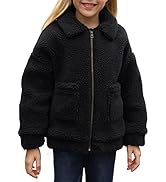 Sidefeel Girl's Soft Lapel Fleece Zip Up Faux Shearling Fluffy Cropped Jacket Coat