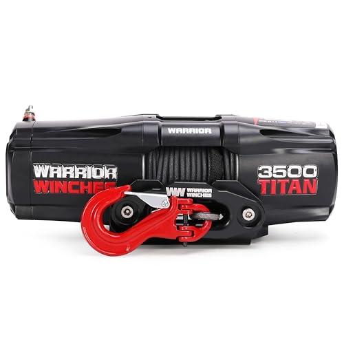 Warrior Winches Titan 3500lb Eléctrico 12V Cuerda Sintética