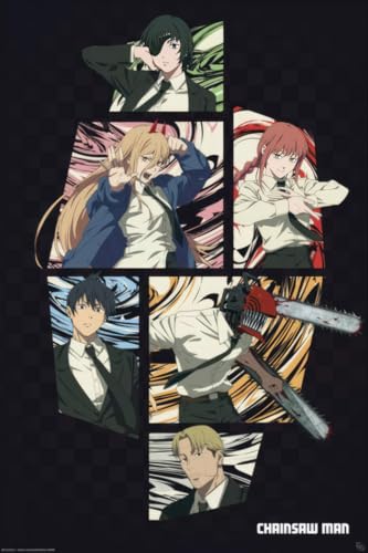 Chainsaw Man - Anime TV Show Poster (Division 4 - Character Montage) (Size: 24' x 36')