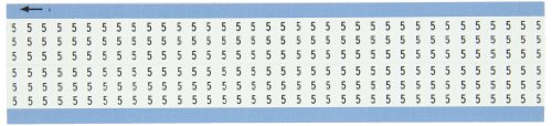 Marque-pages repositionnables en vinyle B-500 Brady WM-5-SC-PK noir sur blanc mat