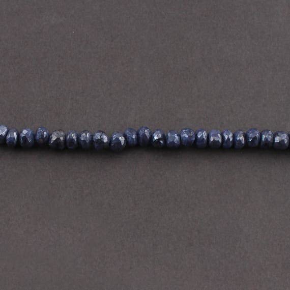 Saphir bleu teinté perles rondelles facettées 6mm 8mm LKBEADS SB3481 pour collier