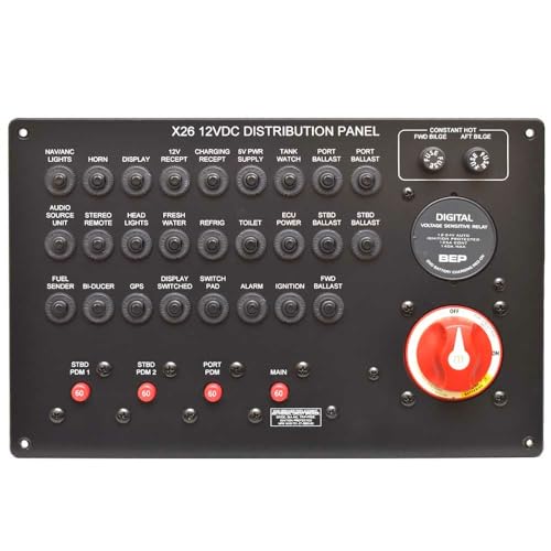 MasterCraft Boat Battery Breaker Panel 501222A | X26 Black 12VDC 2019