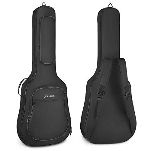Donner Housse Guitare Acoustique de 40 41 pouces, Rembourrage de 12 mm en Nylon Indéchirable 600D, Double Bretelles… - Les Beatles, Paul McCartney, John Lennon, RIngo Starr, George Harrison Donner Housse Guitare Acoustique de 40 41 pouces, Rembourrage de 12 mm en Nylon Indéchirable 600D, Double Bretelles…