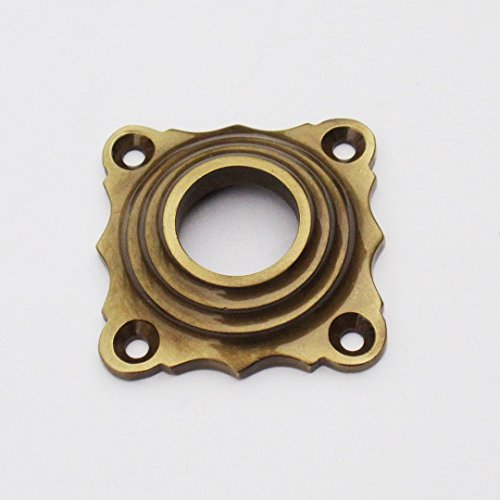 Klassische Drückerrosette Messing patiniert #15-1A