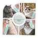 Happyyami Cat Hair Removal Comb with Non Slip Handle Pet Grooming Brush for Shedding Detangling and Massage Suitable for Long and Haired Cats Mint Green