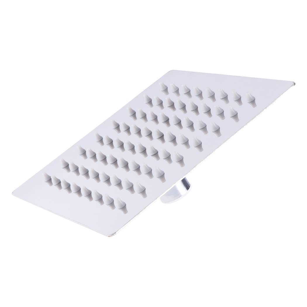 Pomme de douche carrée acier inoxydable finition miroir design minimaliste épuré