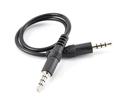 Cable Jack 3.5mm TRRS macho a macho 1ft miniatura 2