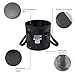 IFWELL Collapsible Bucket with Handle 5 Gallon Portable Folding Bucket Upgraded Ultra Lightweight Outdoor Basin Pail for Fishing, Camping, Hiking, Car Washing and More (Black, 20L-12L)