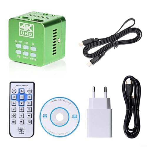 ZiStarlilife Cámara industrial de microscopía USB 4K IMX334 CMOS, 3840 x 2160P 30 FPS con soporte C/CS y control remoto, uso de laboratorio/inspección, multilingüe, 12 V CC, para capacidades de