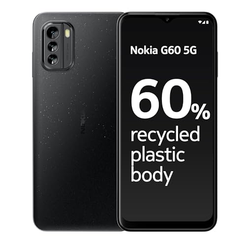 Image of Nokia G60 5G | Android 14 | Dual SIM | Unlocked Smartphone | 6 /128GB | 6.58-Inch Screen | 50MP Triple Camera | Pure Black
