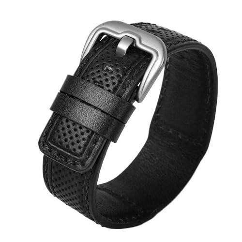 Bracelet de montre en cuir 24 mm contre irritations de peau