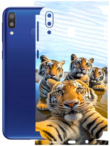 Image of AtOdds - Full Body Back Screen Guard Protector Film - Lamination Wrap Skin Sticker Compatible with Samsung Galaxy M20 | Scratchproof Matte Finish (Selfie)