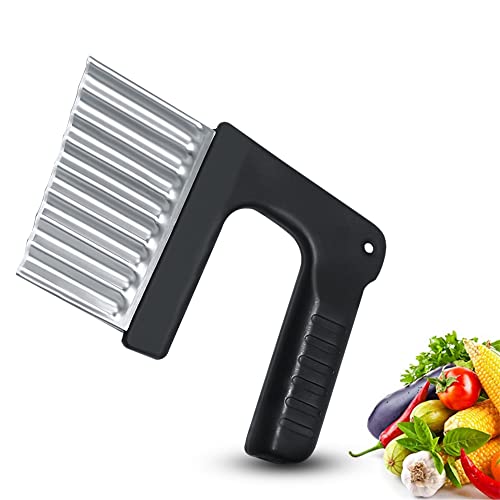 SUPRROW Wellenschneider Edelstahl Kartoffelschneider, Kindermesser Wellenmesser Kartoffelschneider zum Schneiden für Gemüse, Kartoffeln, Zwiebeln Cover