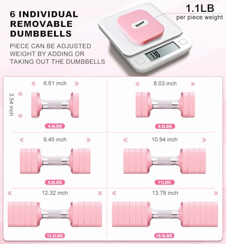 Image of 15LB 20LB 30LB 40LB 50LB Adjustable Dumbbell Set Free Weights Dumbbells Set for Women Men Hand Weights Sets Adjust Dumbbell Weight Sets for Home Gym Exercise Workout Strength Training Equipments