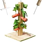 Vielseitige Verwendungsmöglichkeiten: Unser Futterbaum wird mit einem stabilen Erdspieß geliefert, der sich ideal für die Nutzung im Freigehege eignet. Die Bodenplatte aus hochwertigem Holz ermöglicht eine sichere Anbringung im Innenbereich, etwa in Ihrem Hasenstall. Ein praktischer Haken ist ebenfalls im Lieferumfang enthalten, damit Sie den Futterbaum bequem aufhängen können – ganz nach Ihren Wünschen und den Gegebenheiten vor Ort.