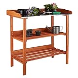 Praktisch: Der Pflanztisch H x B x T: ca. 87,5 x 91,8 x 41,5 cm erspart ihnen mühseliges Gärtnern im Hocken - Stattdessen ermöglicht er bequemes, rückenschonendes Bepflanzen und Umtopfen
