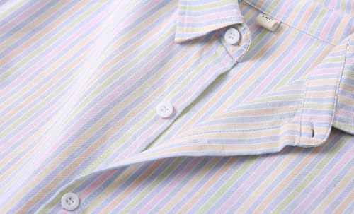 Image of LittleSpring Boys Button Down Long Sleeve Uniform Dress Shirts with Tie