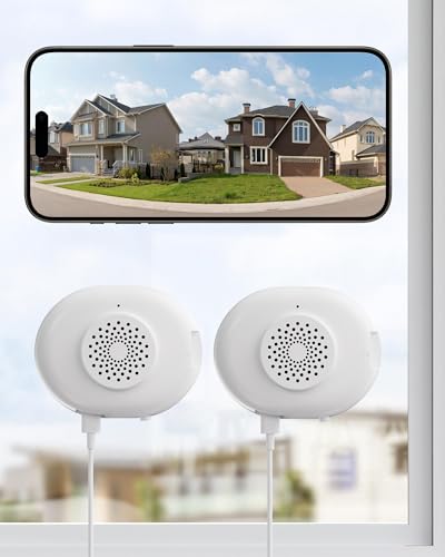 ZOSI 2 x C680 3MP 2K Window Security Camera, Full Color Night Vision, Indoor Plug-in WiFi Camera for Home Security, AI Human Vehicle Detection, 2.4/5GHz WiFi, 24/7 Recording, 2 Way Talk, Easy Install