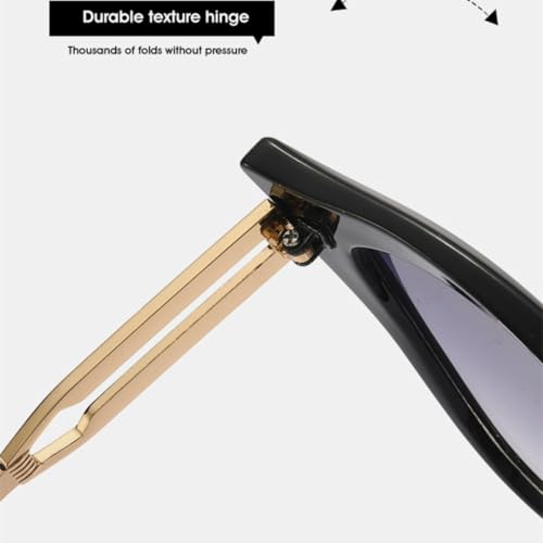 Lunettes de soleil œil de chat vintage UV400 avec verres surdimensionnés dégradés pour femme - 5