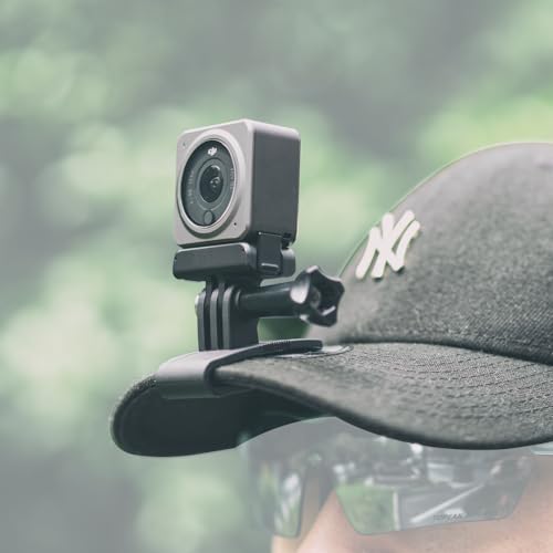 SOH Baseball Hat Clip Mount Baseball Cap Clamp Quick Release Mount Compatible with GoPro Hero 13 12 11 10 9 8 7 6 5 Black,DJI Osmo Action 5 Pro/4/3/2,AKASO/Crosstour/Campark and More