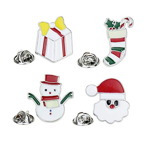 Preisvergleich Produktbild Impression 4 Stück glänzender Weihnachtsbaum aus Glas, Mehrfarbig, Weihnachtsbrosche für den Urlaub, Geschenke für Frauen Mädchen Schmuck Mode niedlich