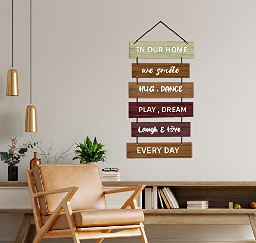 Image of EXPLEASIA Decorative Wall Hanging Wooden Art Decoration Item for Home Office Living Room Bedroom Decoration Items Home Decor Gift Items (In our home everyday)