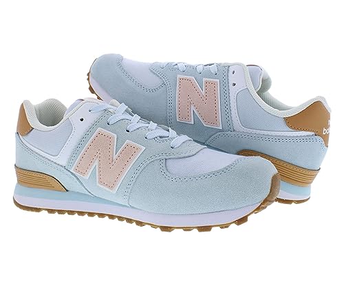 New Balance 574 GS Girls Shoes Size 6.5, Color: Blue/Pink/Brown2
