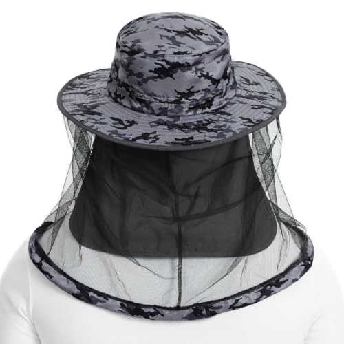 Image of BASSDASH Unisex UPF 50+ Mosquito Net Hat with Neck Flap FH17