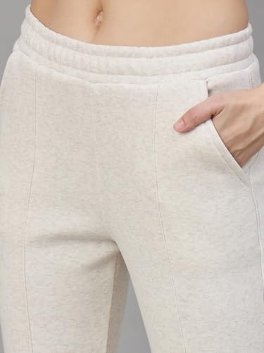 Image of 98 Degree North Women Flared Fleece Track Pants-GL1315-ALMOND