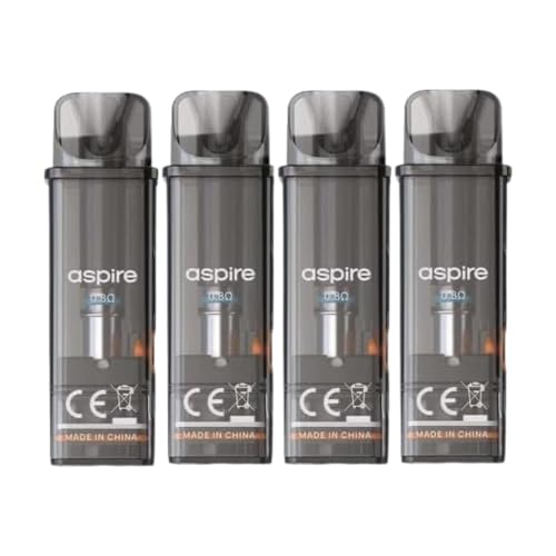Aspire Gotek Pods - Pack of 4 (4.5) Compatible with Gotek X Kits Leak Proof Top Filling Cartridges Haman Refillable Vape Cartridge - No Nicotine (0.8 Ohm)