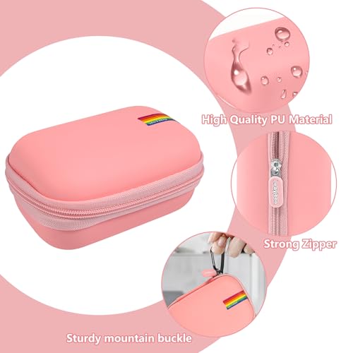 Funda rígida compacta para cámara de color rosa miniatura 4