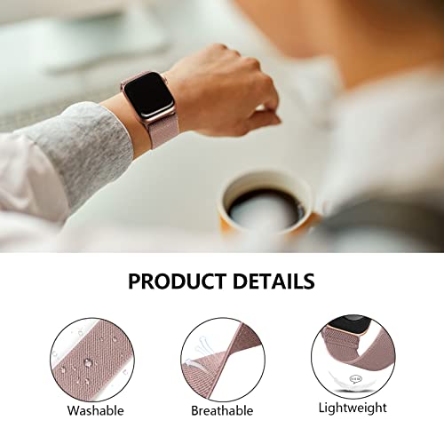 4 Pack Stretchy Band Compatible with Apple Watch Bands 40mm 41mm 42mm 38mm 44mm 45mm 46mm 49mm Women Men, Adjustable Breathable Elastic Sport Solo Loop for iWatch Series 11 10 9 8 7 6 5 4 3 SE Ultra 2 by CCnutri - Image 4