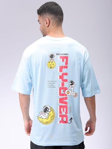 Image of The Indian Garage Co Men Oversized Graphic Back Printed Round Neck Tshirt